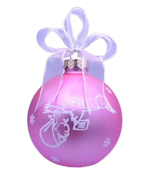 Pink glass ornament 