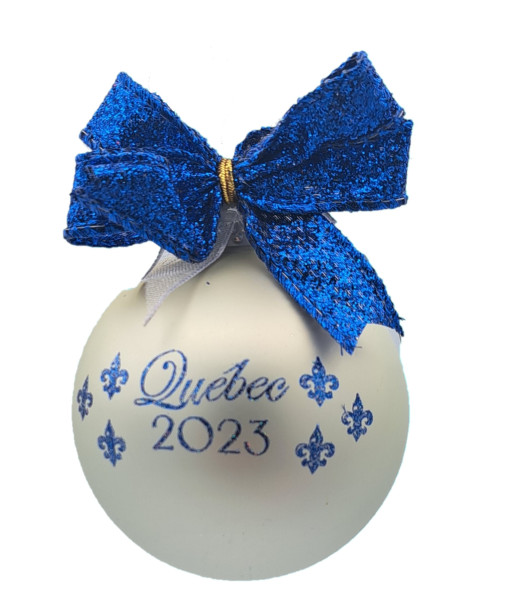 Glass ornament,  Momento of Quebec 2023
