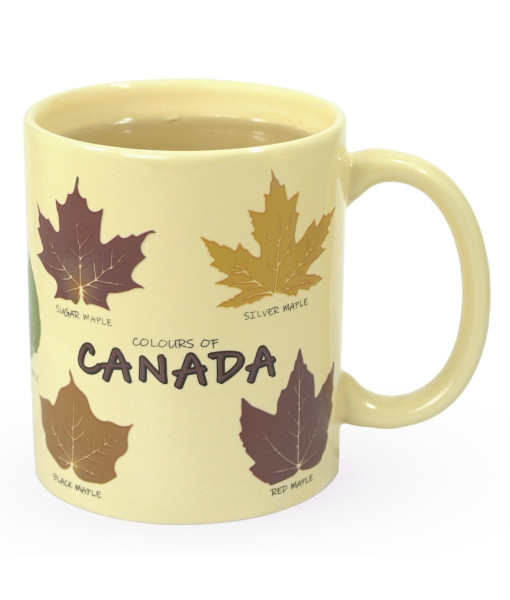 Tasse souvenir du Canada, changement de couleur, feuilles d'érable