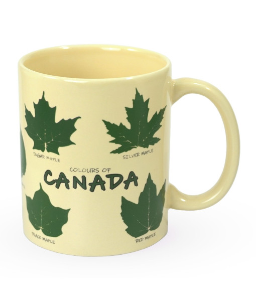 Souvenir of Canada Mug, Colour changing, maple leaves