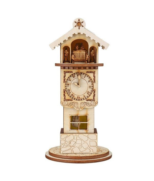 Table Piece, Ginger Bread clock tower