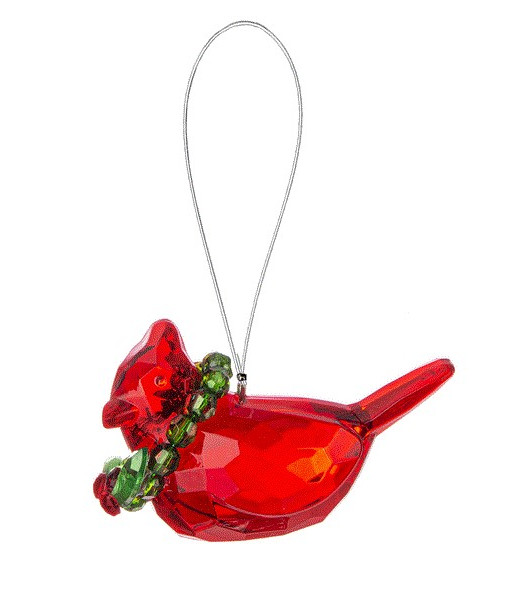 Ornament, Red Crystal Cardinal.
