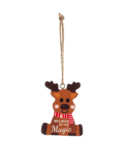 Ornament, Festive Reindeer, with message 
