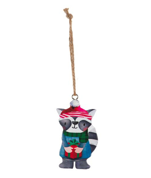 Ornament, Festive Raccoon