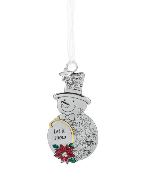 Ornament, in pewter, with message 