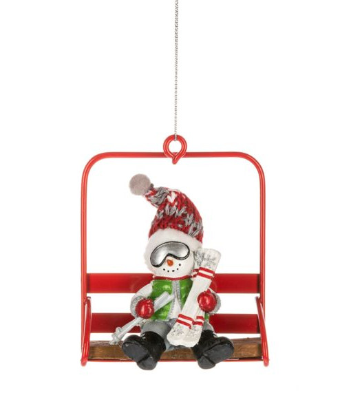 Ornament, Snowman on the ski chairlift
