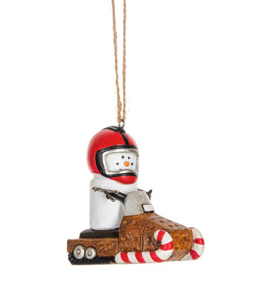 Ornament, S'mores,  S'more on his Ski-doo