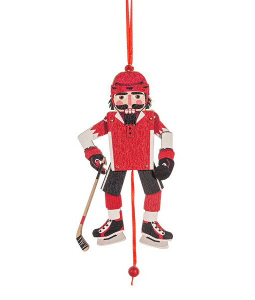 Ornament, Hockey player, pull toy