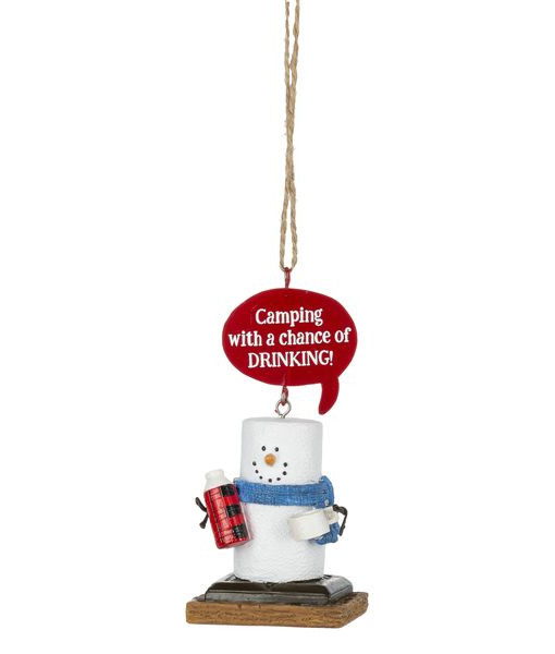 Ornament, S'mores, Forecast for camping