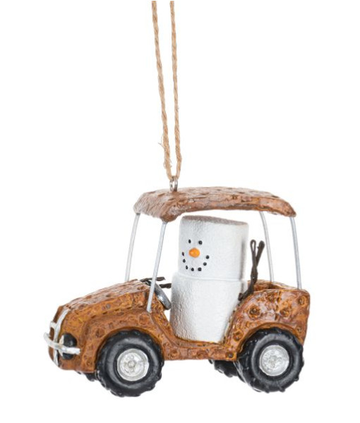 Ornament, S'mores,  graham cracker ATV with driver