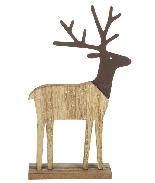 Décor de table, cerf de style rustique