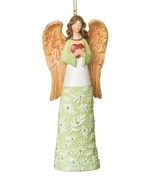 Ornament, serenity angel with heart