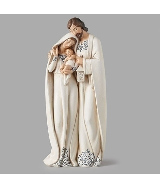 Table piece, The Holy Family, in white and blue