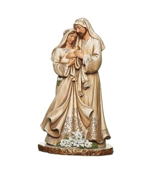 Table piece, The Holy Family, with wood grain finish