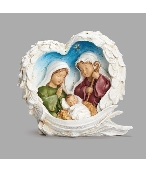 Pièce de table, La Sainte Famille des enfants, enveloppée par les ailes d’un ange