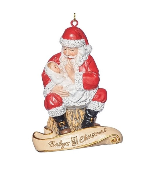 Ornament, Santa with Infant