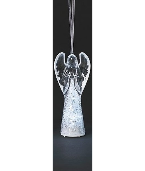 Ornament, LED illuminated angel, measures 4.5 inches