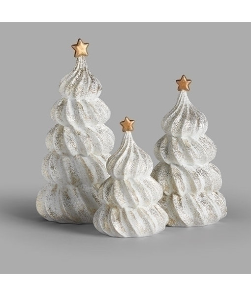 Ornement de table, ensemble de 3 arbres de Noël en forme de meringue