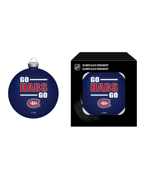Ornament, Blown glass, NHL/Montreal Habs  