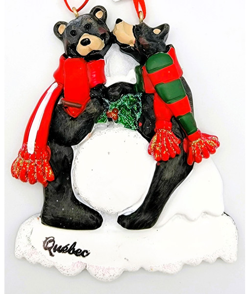 Ornament, Two Black Bears