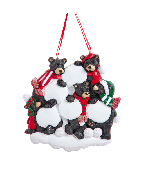 Ornament, Family of 5 Black Bears