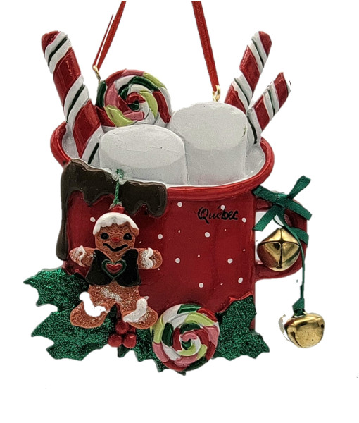 Ornament with bells, Mug of Hot Chocolate