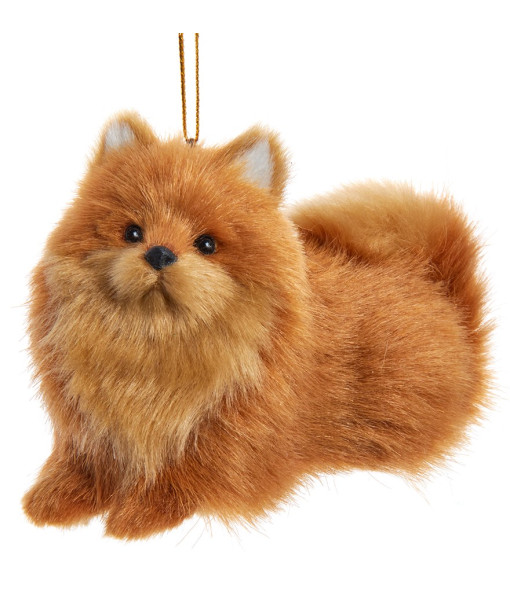 Plush Pomeranian ornament