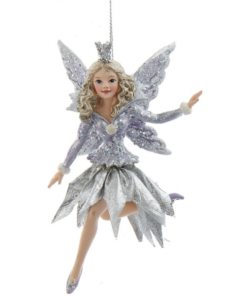 Ornament, icy periwinkle fairy