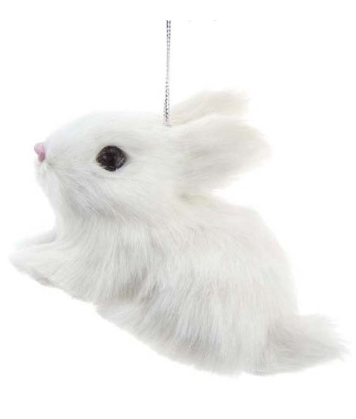 Ornement, petit bébé lapin blanc