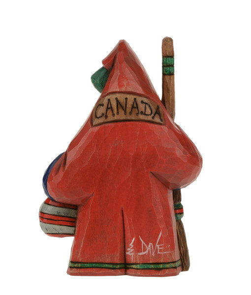 Ornament, Santa the curling player, souvenir of Canada.