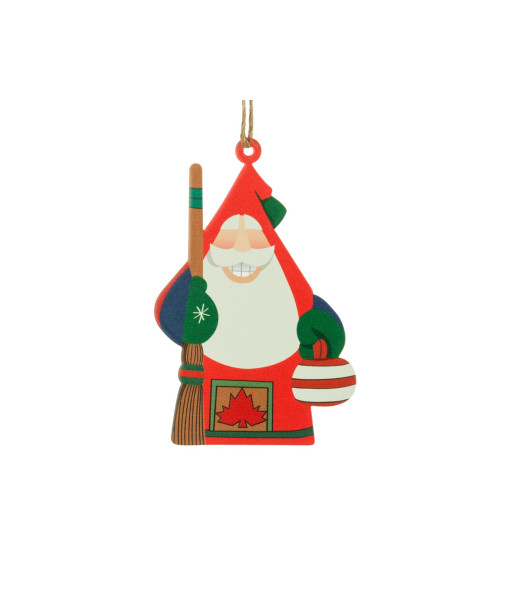 Ornament, Santa, the curling player, souvenir of Canada