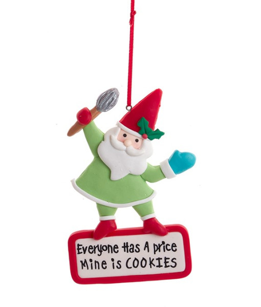 Ornament, Santa, with a whisk
