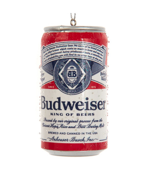 Resin ornament, Classic Budweiser Can of Beer