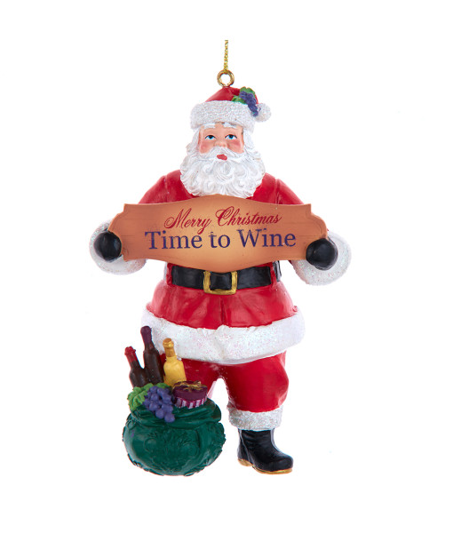 Tree ornament,  Santa with Sign 
