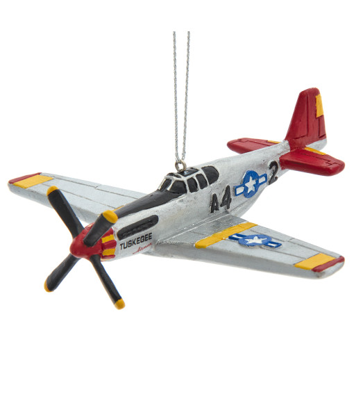 Ornament, the famous P-51 Mustang, with Tuskegee squardron marking.