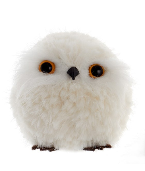 Ornement, hibou moelleux blanc