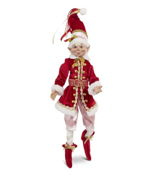 Pièce de table, lutin posable en rouge et blanc