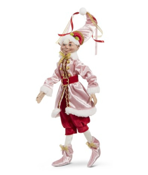 Pièce de table, lutin posable en rouge et blanc