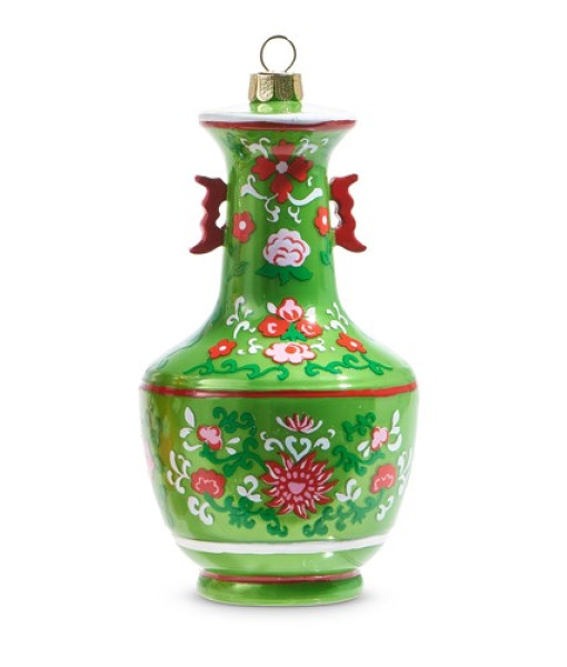 Glass ornament, Chinese Style long neck decor vase