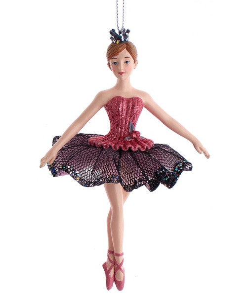 Ornament, majestic pink ballerina, dancing on tip toes