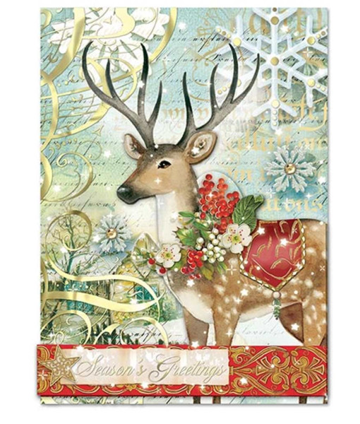 Une carte. Botanical Deer