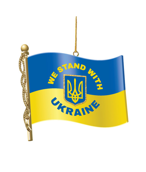 Ornement d'arbre, drapeau ukrainien, 