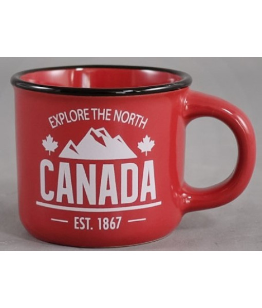 Tasse à expresso souvenir. Canada, Explore the North