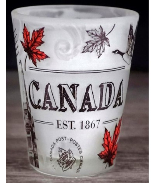 Souvenir du Canada, verre à shot givré