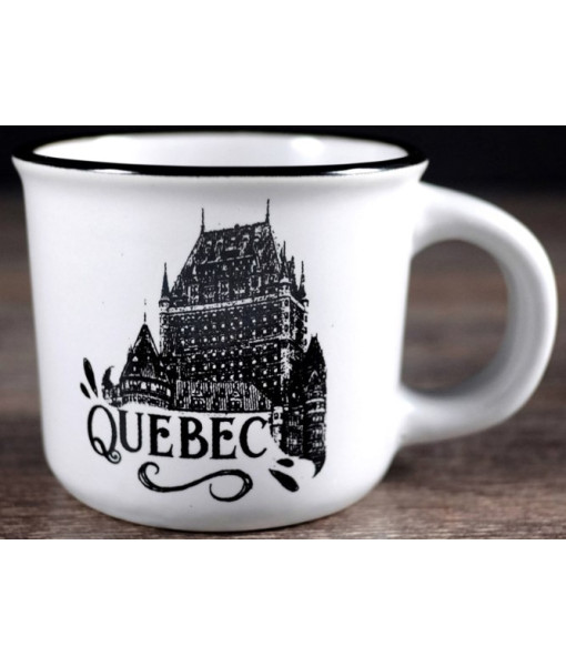 Tasse à espresso souvenir, Québec avec le Château Frontenac