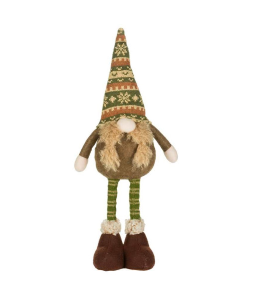 Pièce de table, gnome de Noël en peluche avec pieds extensibles