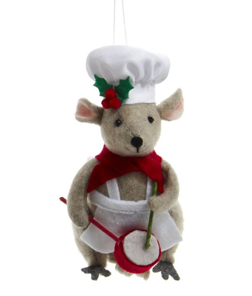 Ornement, Souris Chef avec casserole