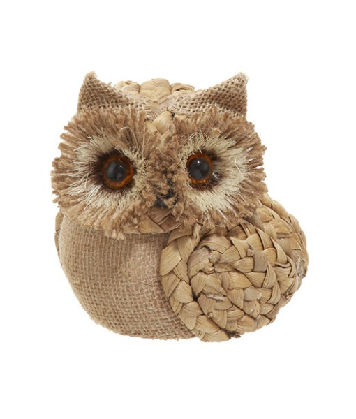 Ornement rustique, hibou brun