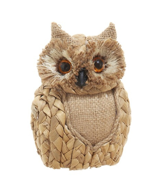 Ornement rustique, hibou brun