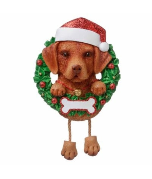 Ornement labrador chocolat